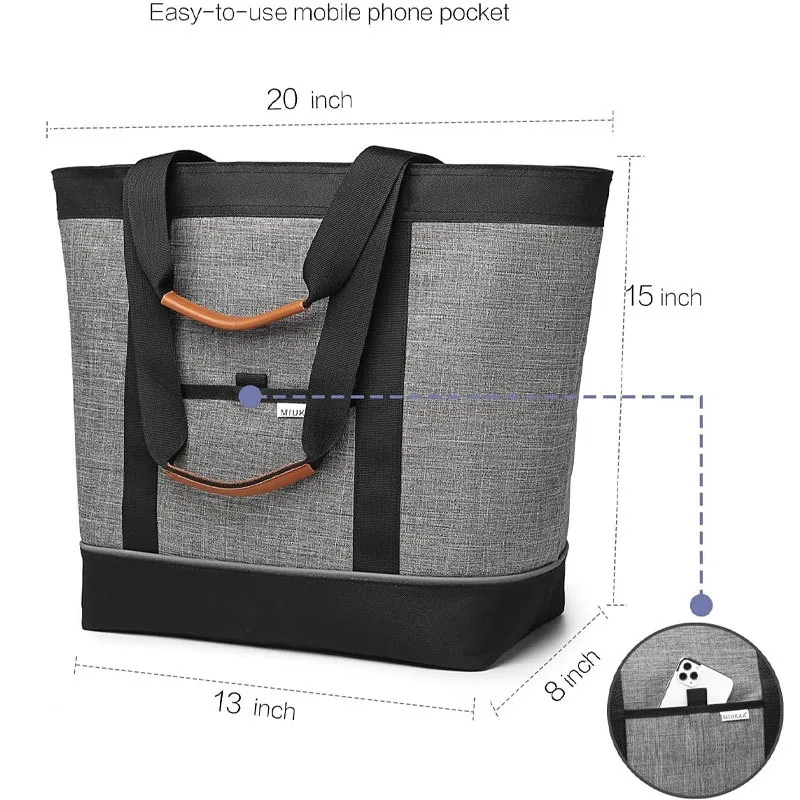 Wholesale Waterproof Thermal Lunch Camping Cooler Tote Bag detail view 1