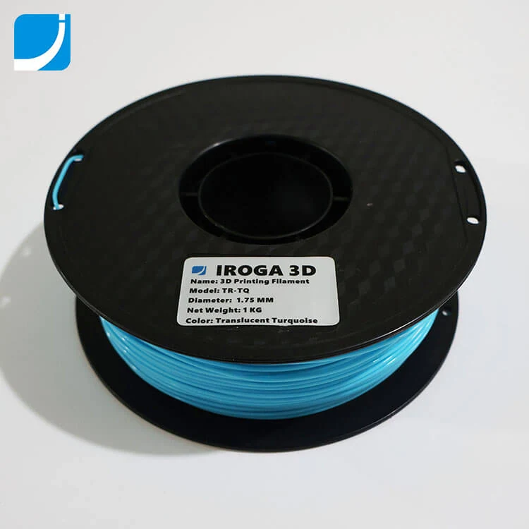 3D Printing Filament in Translucent Turquoise with Good Light Diffusing detail view 3