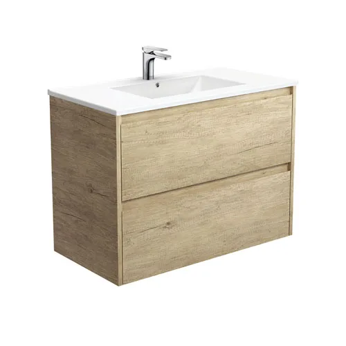 Paint Free Wood Grain 900mm Vanity Unit Bathroom Furniture