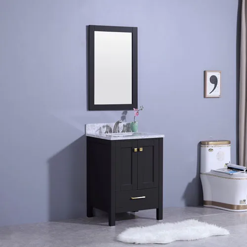 Compact Freestanding Vanity Small Bathroom Space