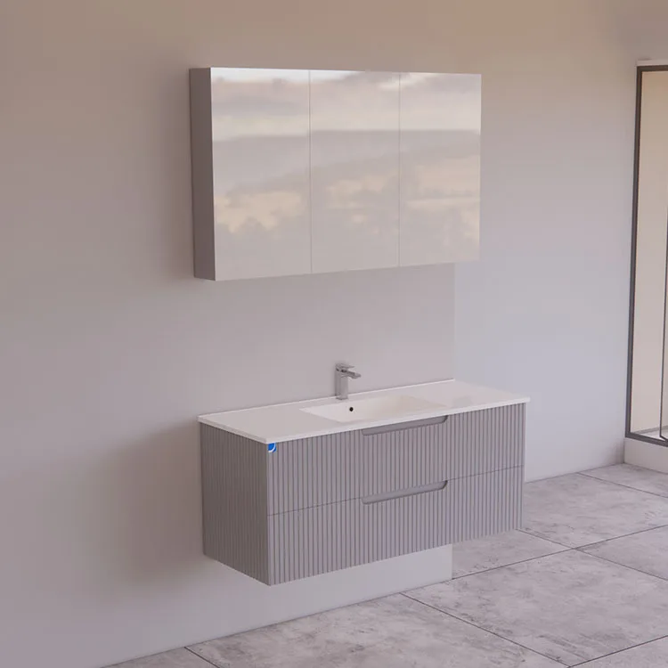 PVC Wall Hung Double Drawer V Groove Vanity