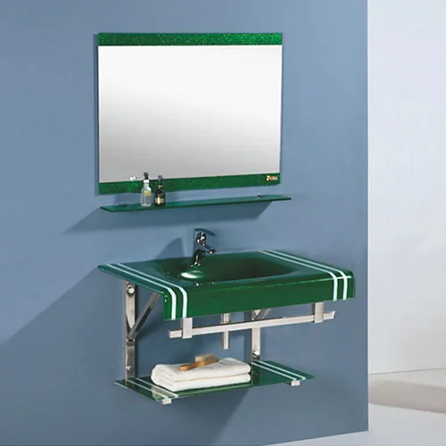 Wall Mounted Green Glass Vanity Made In China