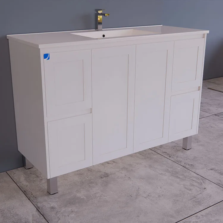 Shaker Bathroom Furniture 48inch Freestanding Matt White