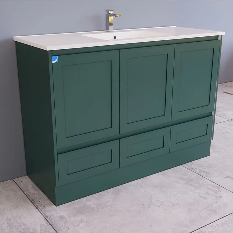 1200mm Dark Green Shaker Bathroom Cabinet Maker in China