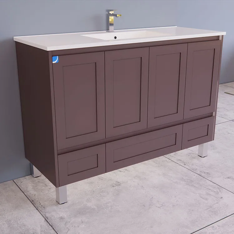 Shaker Bathroom Furniture 1200mm Floor Standing Wenge Color