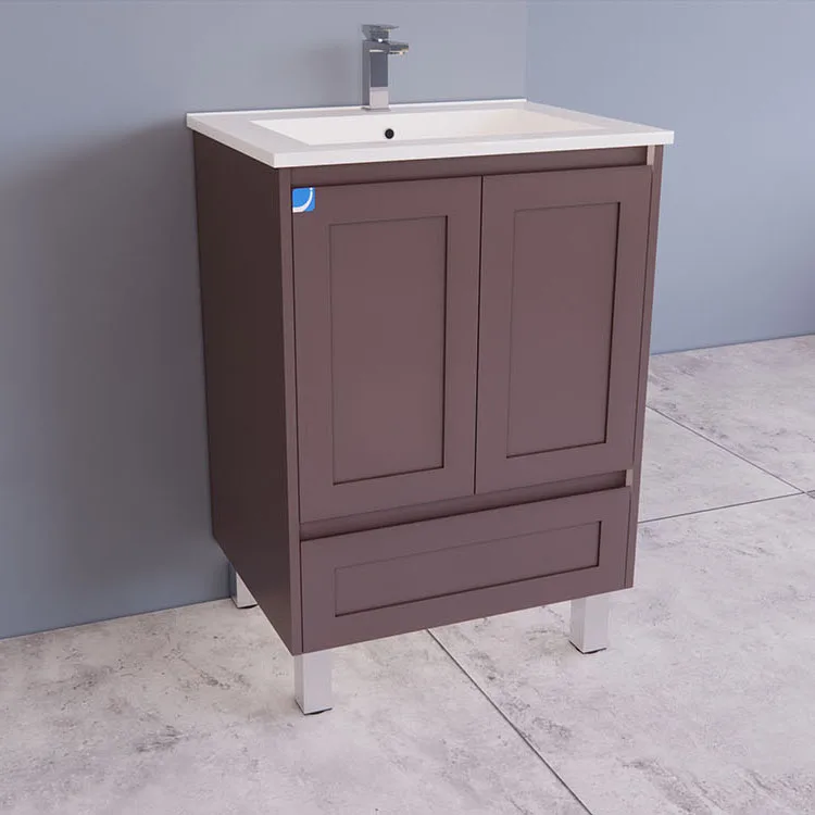 Shaker Vanity 24inch Floor Standing Matte Wenge