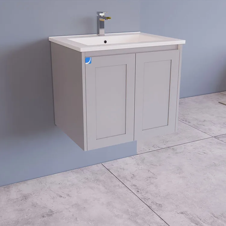 Shaker Vanity 24inch Wall Hung Matte Grey