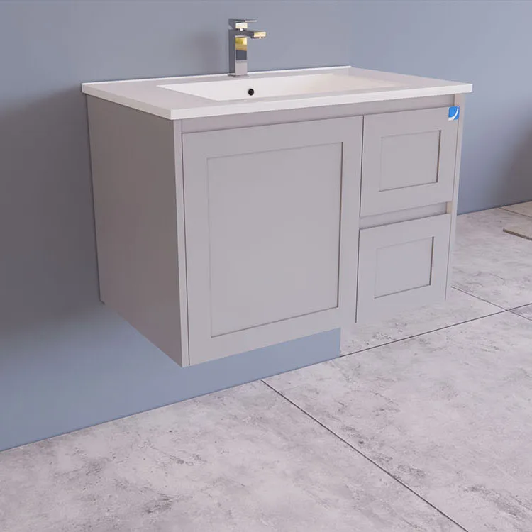 Shaker Vanity 30inch Wall Mounted Matt Gray