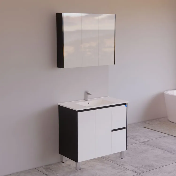 900mm Floor Standing Gloss White Finger Pull Vanity Legs
