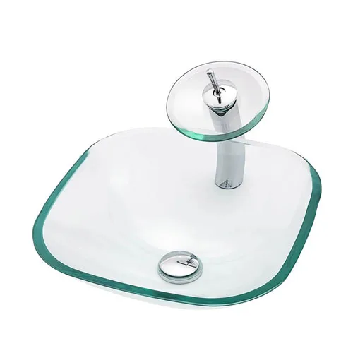 Square Glass Bowl Transparent Clear Chinese Manufacturer
