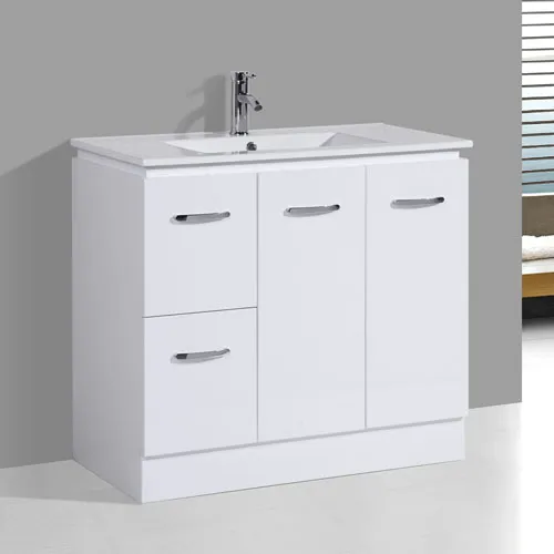 900mm Left Hand Drawer Vanity 2 Doors 2 Drawers