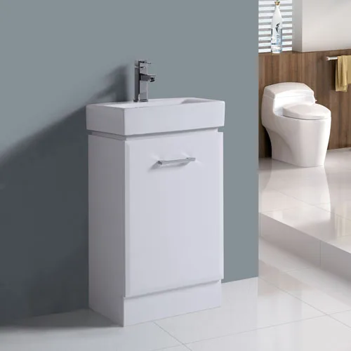 450mm Compact Gloss White Vanity Bathroom Furniture