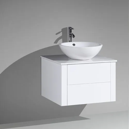Small MDF Vanity Push To Open Drawers Stone Benchtop