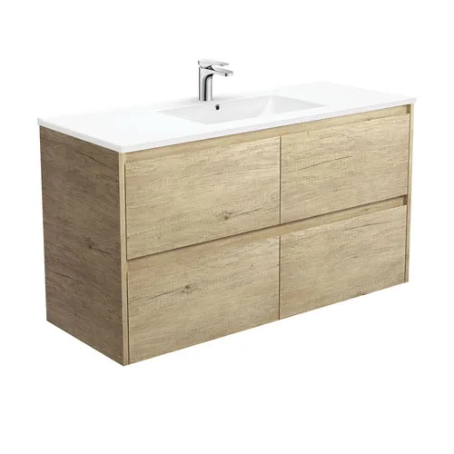 Paint Free Wood Grain 1200mm Vanity Set Bathroom Cabinet