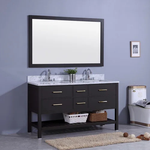 1500mm Vanity Unit Marble Top Double Undermount Sink