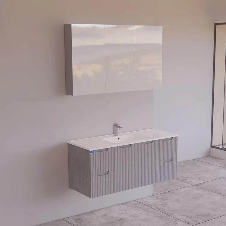 Wall Hung Single Sink 1200mm V Groove Vanity
