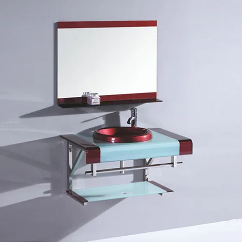 Wall Hung Glass Basin Made In China Tempered Sink
