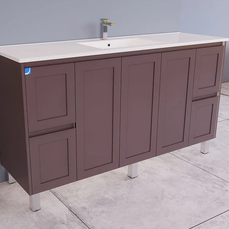 Shaker Vanity 1500mm Floorstanding Alloy Leg 60inch