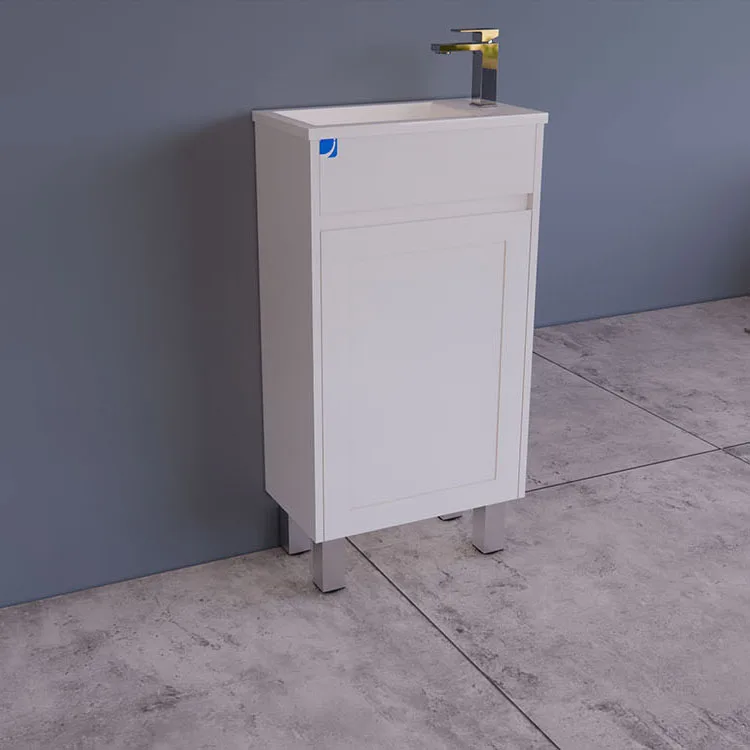 450mm Shaker Vanity Matte White Small Bathroom