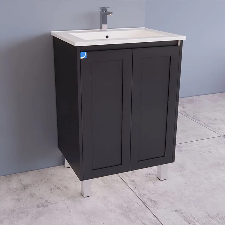 600mm Shaker Vanity Floor Standing Matte Black