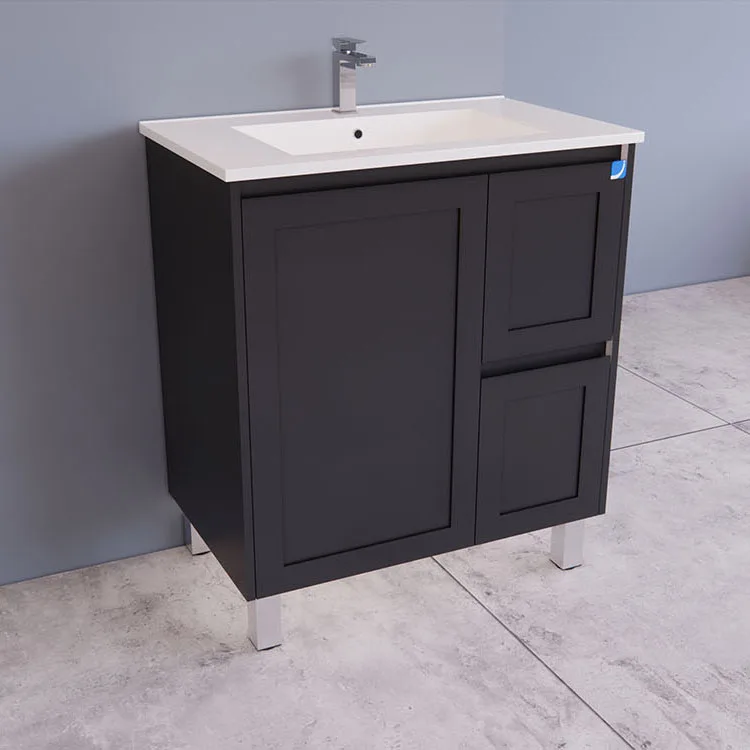 Shaker Vanity 30inch Right Hand Drawers Matt Black