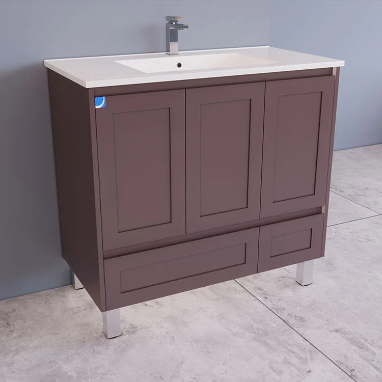 Shaker Bath Vanity 36inch Bottom Drawer Wenge Color