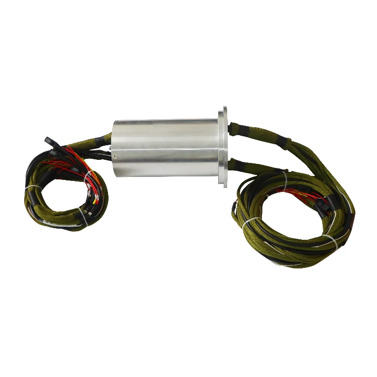 DHK060-75 Military quality 4-channel 100M Ethernet slip ring 60mm hollow shaft structure, view 2
