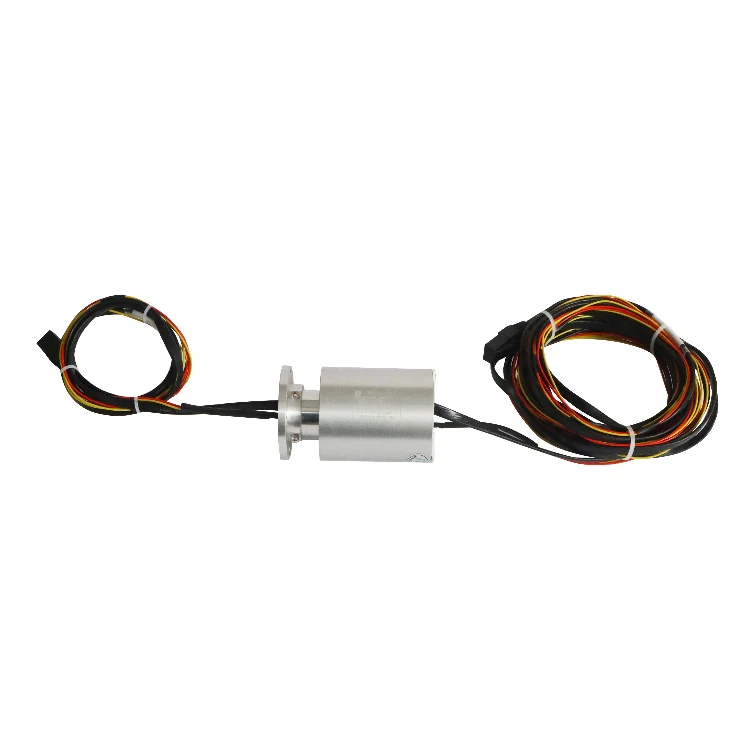 DHS060-7 100M Ethernet slip ring 1 channel 100M network diameter 60mm 2 channels power, view 2