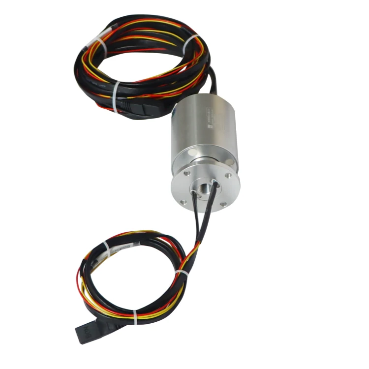 DHS060-7 100M Ethernet slip ring 1 channel 100M network diameter 60mm 2 channels power — ethernet slip rings manufactured by INGIANT