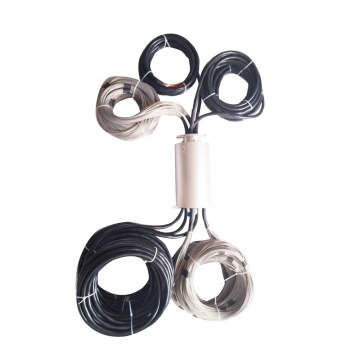 DHS120-74-1Q Ingiant 120mm gas-electric hybrid slip ring 1 channel pneumatic rotary joint + 74 electrical channels, view 2