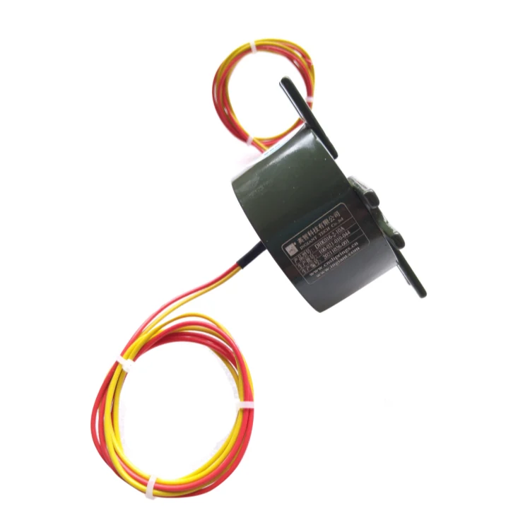 DHK016-2-10A Ingiant hole diameter 16mm through hole slip ring 2channels 10A each for dispensing machines, view 3