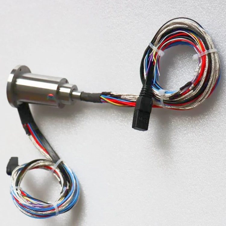 DHS033-26 customized solid shaft slip ring low electrical noise 26 channels diameter 33mm — customized slip rings manufactured by INGIANT