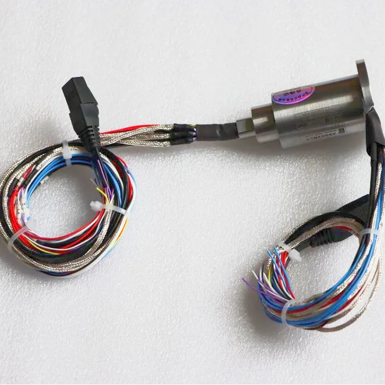 DHS033-26 customized solid shaft slip ring low electrical noise 26 channels diameter 33mm, view 3
