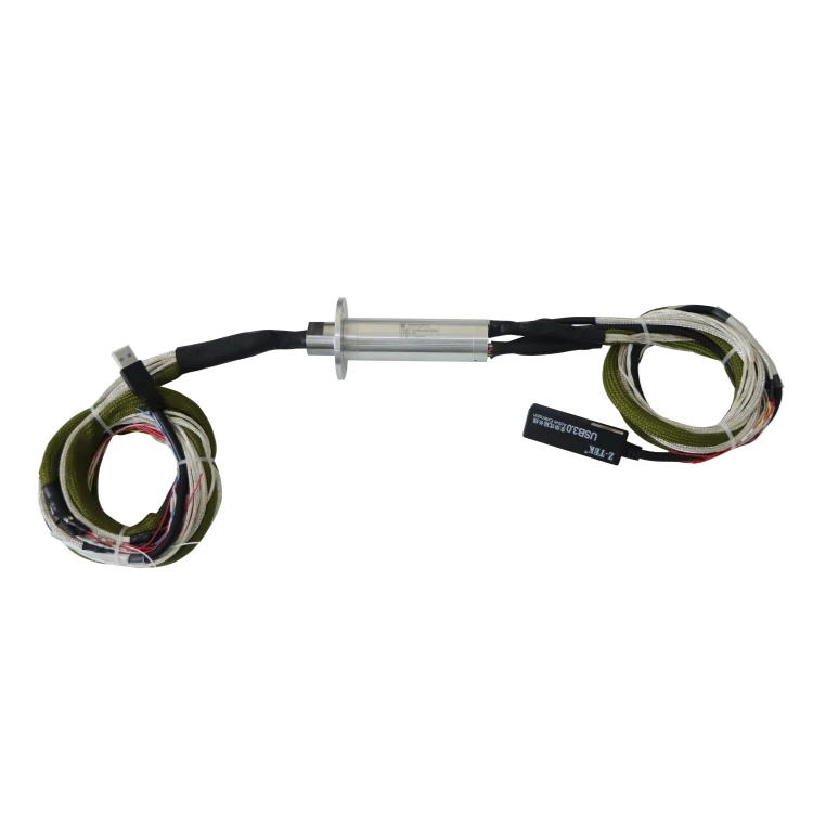 DHS030-35 Solid shaft 30mm series 3.0 USB slip ring for machine vision, view 3