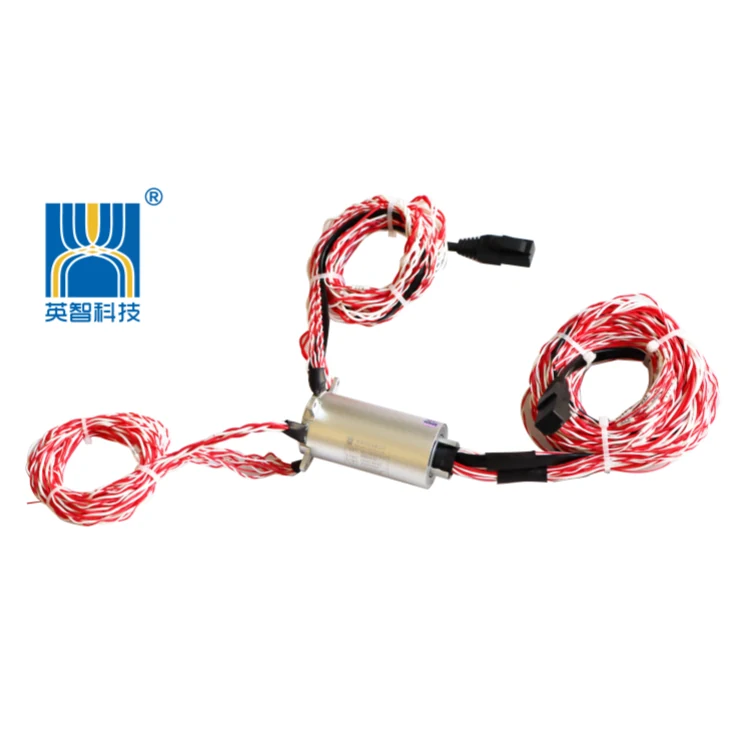 DHS035-51 Ingiant out diameter 35mm Gigabit Ethernet slip ring transmit 1 Gigabit Ethernet signal and 42 electrical/signal channels — ethernet slip rings manufactured by INGIANT