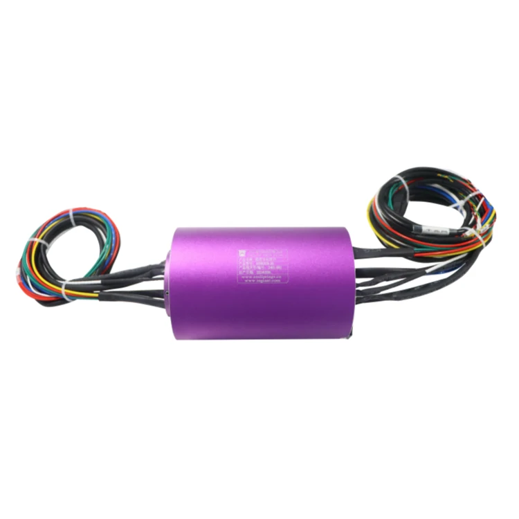 DHK038-26 Ingiant ID 38mm through hole Ethernet slip ring with 1 Gigabit Ethernet channel and 17 channels power/ signal, view 2