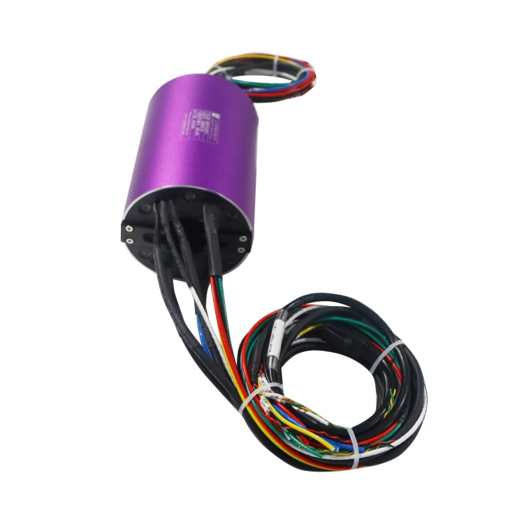 DHK038-26 Ingiant ID 38mm through hole Ethernet slip ring with 1 Gigabit Ethernet channel and 17 channels power/ signal, view 3