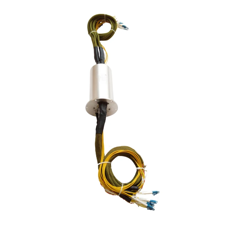 DHS073-32-4F Ingiant 4 channels optoelectronic slip ring out diameter 73mm 32 channels power signal — fiber optic rotary joints manufactured by INGIANT