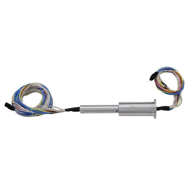 DHS050-25 50mm Solid Shaft Ethernet Slip Ring 1 Channel Ethernet Combination Power and Signal, view 3