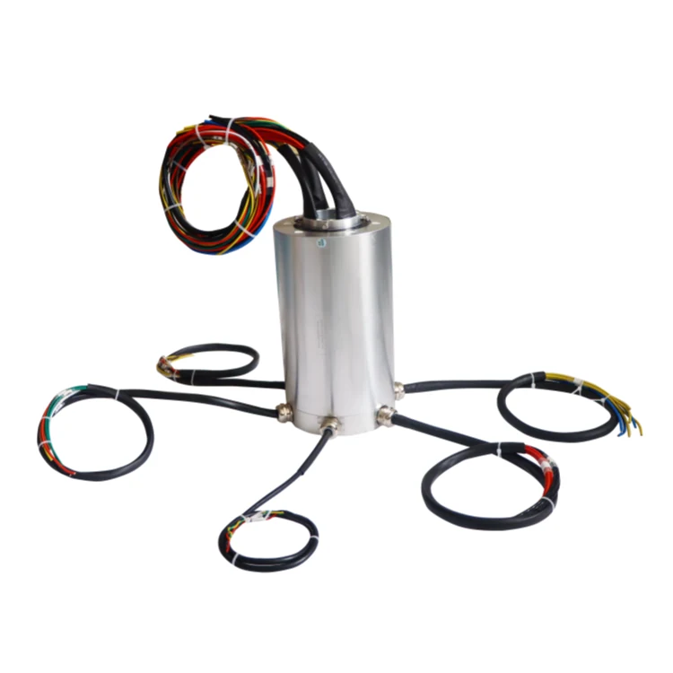 DHK050F-26 Ingiant Standard 50mm Through hole waterproof slip ring 26channels with IP65-IP68 for Port Machinery, view 3