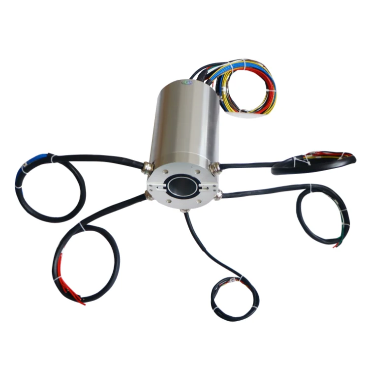 DHK050F-26 Ingiant Standard 50mm Through hole waterproof slip ring 26channels with IP65-IP68 for Port Machinery — customized slip rings manufactured by INGIANT