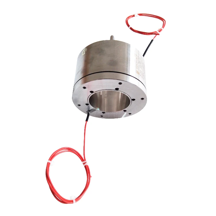 DHK050F-1-10A Standard through hole 50mm waterproof conductive slip ring with 1 channel 10A power, view 2
