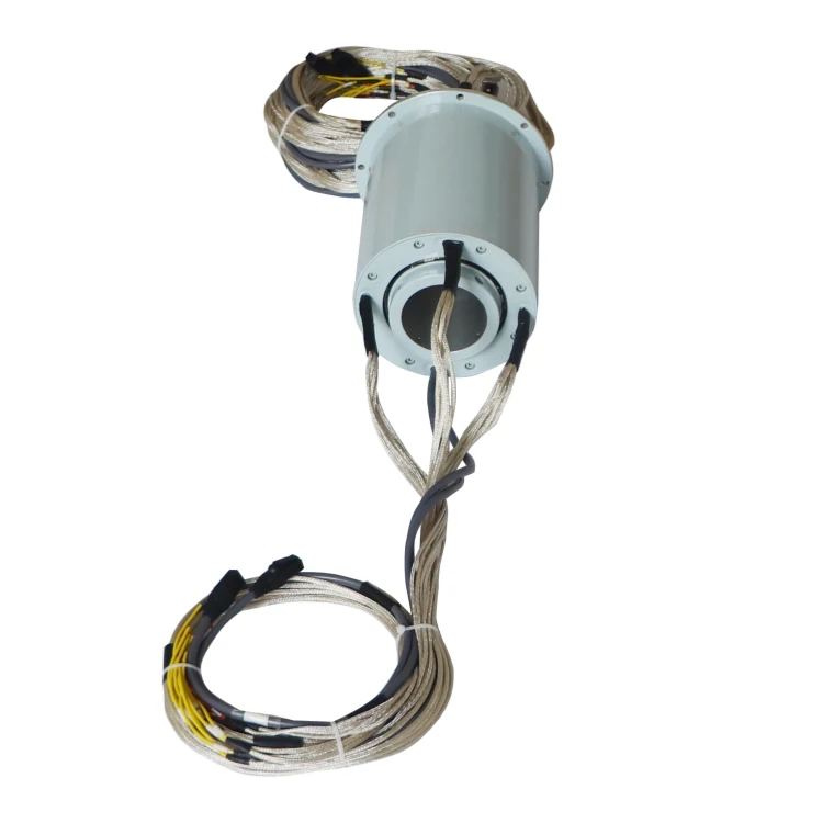 DHK067-32 Ingiant Customized through hole 67mm 2 channels 100M Ethernet slip ring, view 3
