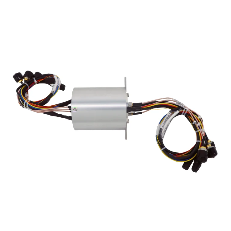 DHS090-21-3S 90mm 3-channel RF rotary joint + electrical + 2channels 100M network signal, view 2