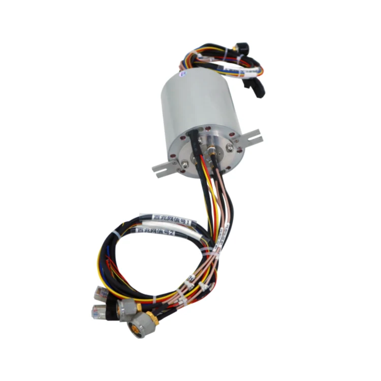 DHS090-21-3S 90mm 3-channel RF rotary joint + electrical + 2channels 100M network signal, view 3