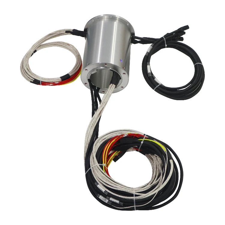 DHK090-47 Standard hole diameter 90mm series Gigabit Ethernet Slip Ring transmission 3channels Gigabit Ethernet signals, view 2