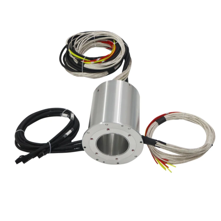 DHK090-47 Standard hole diameter 90mm series Gigabit Ethernet Slip Ring transmission 3channels Gigabit Ethernet signals, view 3