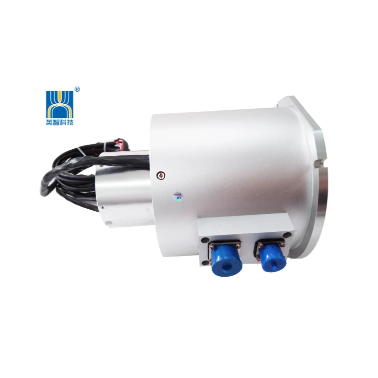 DHK090-22 Standard bore 90mm hollow shaft slip ring with aviation plug, view 2