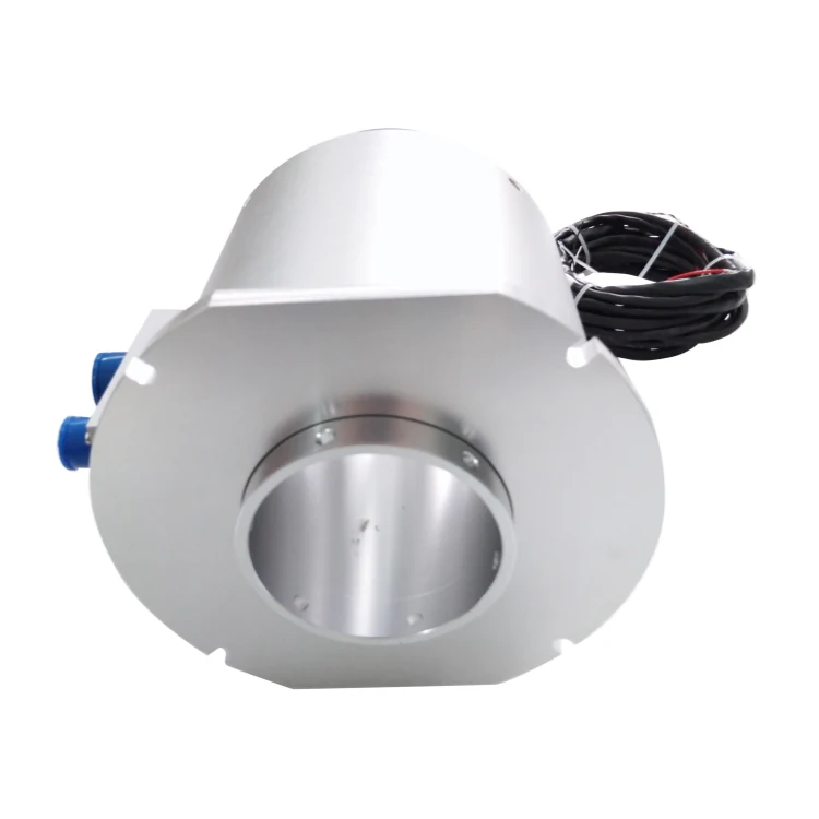 DHK090-22 Standard bore 90mm hollow shaft slip ring with aviation plug, view 3