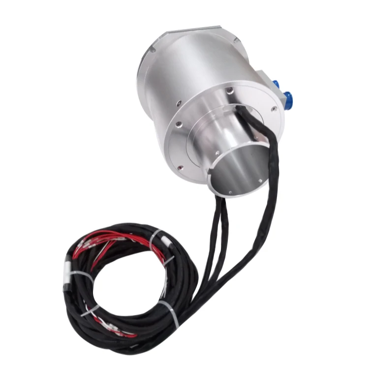 DHK090-22 Standard bore 90mm hollow shaft slip ring with aviation plug, view 5